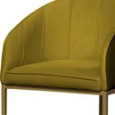 Ver imagem 4 de Poltrona Banqueta Decorativa Estofada Mia Veludo Base Metal Dourada - Estopar Poltrona Mia Veludo Mo
