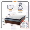 Ver imagem 2 de Conjunto Cama Box Espuma Chicago Cinza Casal 138x188x57