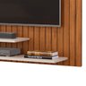 Painel Suspenso Para TV Até 55 Polegadas Ripado Moderno  Rack Premium Quarto E Sala Freijo/off White - 6