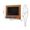Painel Suspenso Para TV Até 55 Polegadas Ripado Moderno  Rack Premium Quarto E Sala Freijo/off White - 9