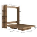 Ver imagem 4 de Cama Casal com Estante Articulável Vertical Vancouver para Colchões 138x188 Cm Cv1145 Art In Móveis