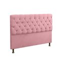 Ver imagem 2 de Cabeceira e Recamier Baú Lana para Cama Box Casal 1.40 - Suede - Sv Decor:rosa