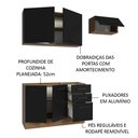 Ver imagem 5 de Armário de Cozinha Compacta 180cm Rustic/Preto Agata Madesa 09