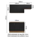 Ver imagem 4 de Armário de  Cozinha Compacta 180cm Rustic/Preto Agata Madesa 09