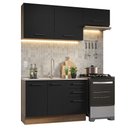 Ver imagem 3 de Armário de Cozinha Compacta 180cm Rustic/Preto Agata Madesa 09