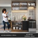 Ver imagem 6 de Armário de Cozinha Compacta 180cm Rustic/Preto Agata Madesa 09