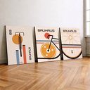 Ver imagem 2 de Kit 3 Quadro Decorativo Bike Bauhaus Ciclismo Bicicleta Mtb 28x20cm