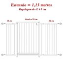 Ver imagem 2 de Grade Portão Pet Bebê Divisor Ambiente 113 a 118 Cm Preto