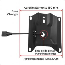 Flange para Cadeira de Escritório Nova Secretária 17x14,5 - 4