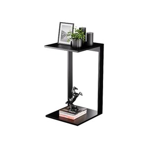 Mesinha Lateral de Apoio Preto Sala Quarto 30x30x65cm