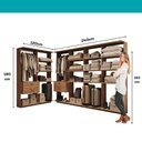 Ver imagem 7 de Guarda-Roupas Closet Modulado Alasca 360cm 6 Peças com 4 Gavetas e Cabideiros Freijó Carraro