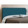 Cabeceira Paris para Cama Box Casal Azul Velur Textura - 2