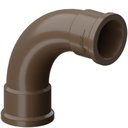Ver imagem 1 de Curva De 90° Graus Soldável PVC Marrom Para Canos Tubos De Água Fria De 1.1/4” Polegadas 40mm