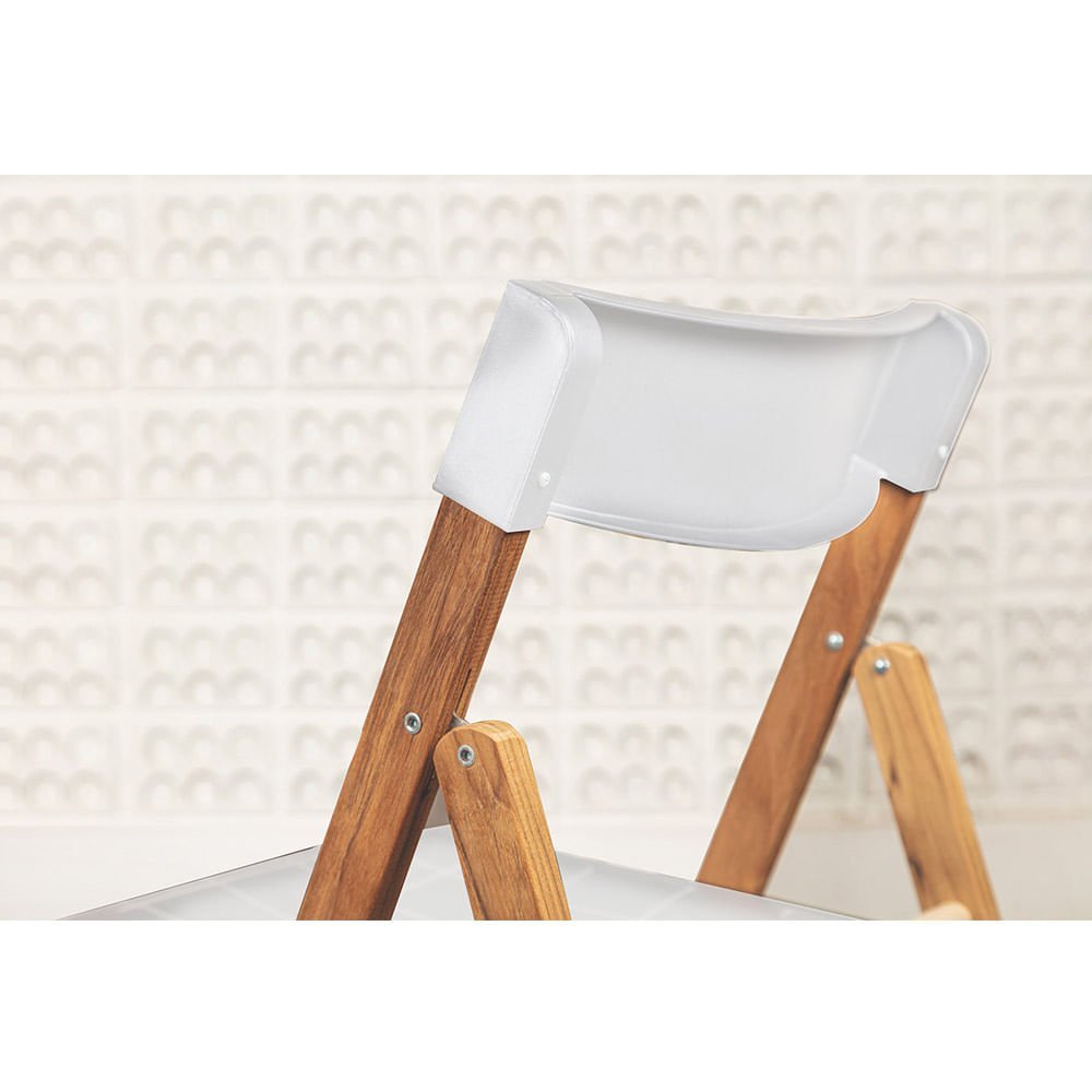 Conjunto de 4 Cadeiras Tramontina Potenza Dobrável Branco Mista - 3