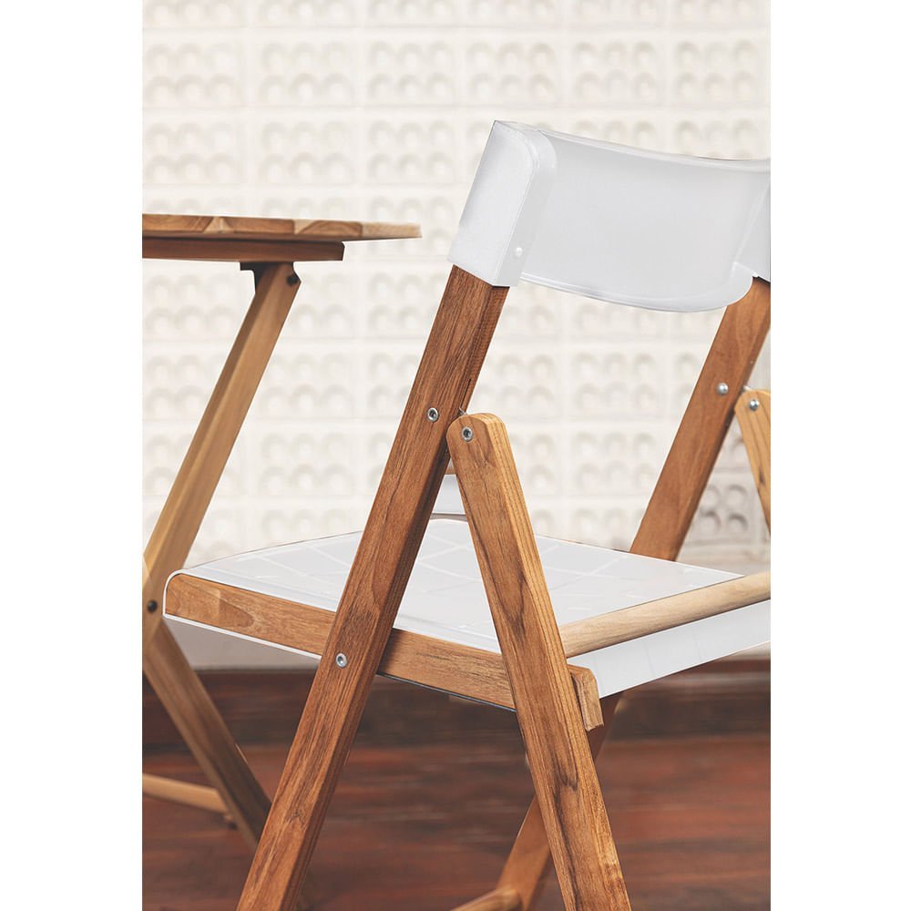 Conjunto de 4 Cadeiras Tramontina Potenza Dobrável Branco Mista - 4