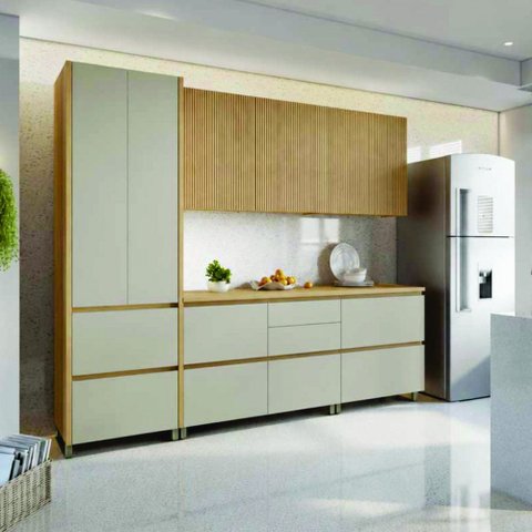 Cozinha 5 Peças 8 Portas 7 Gavetas Nesher Rainha 100% MDF