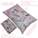 Ver imagem 6 de Jogo de Cama Portallar Solteiro Joy Malha Mista Estampado Disney Princesas Forever 2 Peças Rosa