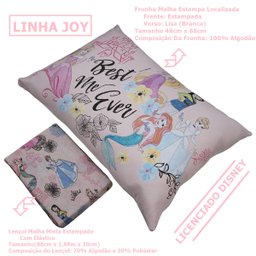 Jogo de Cama Portallar Solteiro Joy Malha Mista Estampado Disney Princesas Forever 2 Peças Rosa - 6