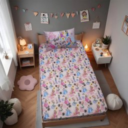 Jogo de Cama Portallar Solteiro Joy Malha Mista Estampado Disney Princesas Forever 2 Peças Rosa - 5