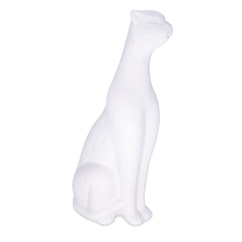 Escultura Decorativa Leopardo em Cerâmica Branco 13,7 Cm F04 - D’Rossi