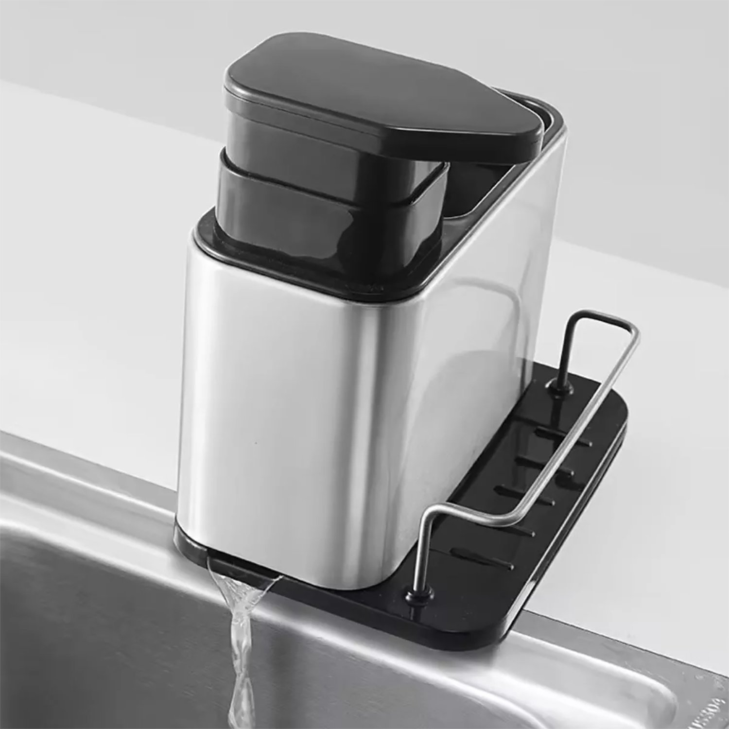 Dispenser de Sabonete Detergente Cozinha Banheiro 3 em 1 - 2