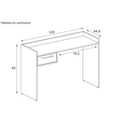 Escrivaninha Cabral Est008 1 Gaveta Crm Madeirado - 4