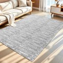 Ver imagem 1 de Tapete Sala Quarto Moderno Mesclado 1,40 X 2,00 Antiderrapante Cru Cinza Decorativo