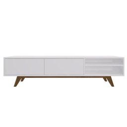 Rack Br105 para TV até 60 Polegadas 2 Portas Crm Branco - 1 Rack Br105 para TV até 60 Polegadas 2 Portas Crm Branco - 1