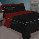 Ver imagem 4 de Edredom Casal Queen 5 Peças Leve para Verão Função Cobre Leito Preto e Vermelho Casa Dona