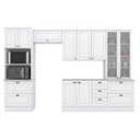 Ver imagem 1 de Cozinha Modulada Nova York 5 Peças com Cristaleira Branco Hp – Henn