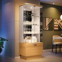 Ver imagem 2 de Cristaleira de Vidro com Espelho River Cinamomo/off White H01 - D'rossi