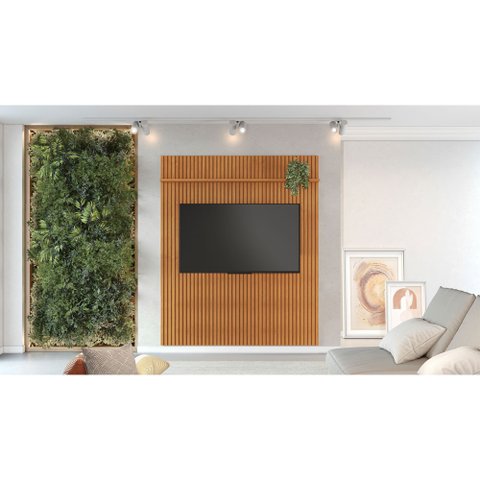 Painel Riso Candian 218x182cm em Mdp/mdf para Tv 65 Polegadas Jcm Movelaria