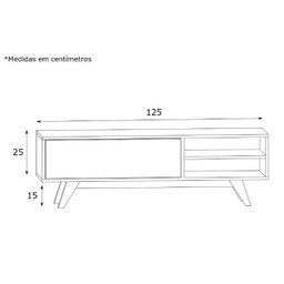 Rack Ra03 para TV até 48 Polegadas 1 Porta Crm Branco - 4 Rack Ra03 para TV até 48 Polegadas 1 Porta Crm Branco - 4