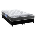 Ver imagem 1 de Cama Box Queen: Colchão Espuma Probel Guarda Costas Super Resistente + Base CRC Suede Black(158x198)