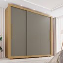 Ver imagem 1 de Guarda-Roupa Casal 3 Portas 4 Gavetas Costa Rica Marrom/Jequitibá/Granizo