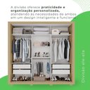 Ver mais imagens de Guarda-Roupa Casal 3 Portas 4 Gavetas Costa Rica Marrom/Jequitibá/Granizo