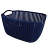 CESTO TRANÇADO RETANGULAR ALTO GRANDE AZUL NOITE MOR:Azul - 2