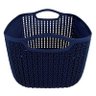 CESTO TRANÇADO RETANGULAR ALTO GRANDE AZUL NOITE MOR:Azul - 3