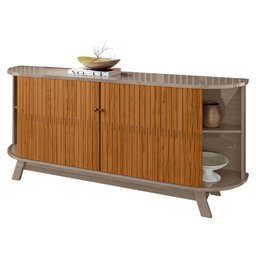 Balcão Buffet para Sala de Jantar 183cm Mônica M01 Fendi/Naturale - Mpozenato - 6