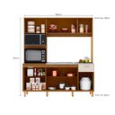 Ver imagem 6 de Kit Cozinha 180cm 9 Portas 1 Gaveta para Pia Liz Freijo/ripado/off Acetinado - Poliman
