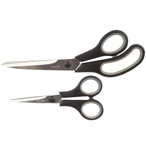 Conjunto com 2 Tesouras Multiuso Aço Inox Mor