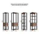 Ver imagem 5 de Guarda-Roupa Closet Modulado com 6 Gavetas 200cm Multimóveis Crpro-CLO007 Preto/Madeirado
