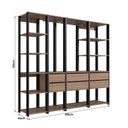 Ver imagem 3 de Guarda-Roupa Closet Modulado com 6 Gavetas 200cm Multimóveis Crpro-CLO007 Preto/Madeirado