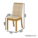 Ver imagem 3 de Cadeira para Mesa de Jantar Dina Kit 04 Peças Linho – Henn