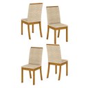 Ver imagem 1 de Cadeira para Mesa de Jantar Dina Kit 04 Peças Linho – Henn