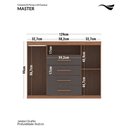 Ver imagem 2 de Cômoda Sapateira 2 Portas 4 Gavetas Master Jatoba Grafite Santos Andirá