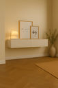Ver imagem 4 de Aparador Bancada 110cm Suspenso 2gv em Mdf Estilo Clássico:off