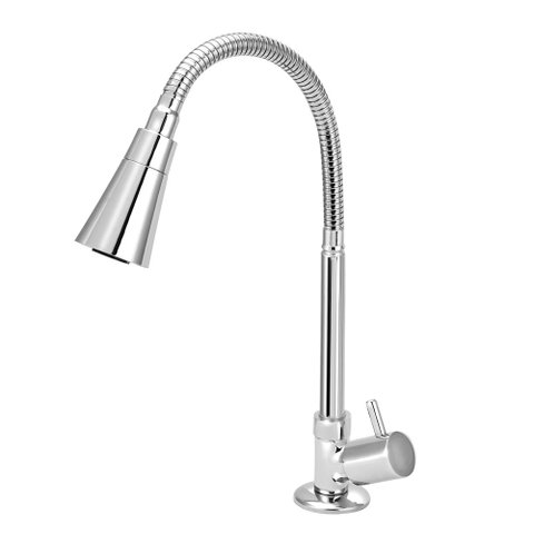 Torneira Cozinha de Mesa Tubo Gourmet Cone Duplo Jato 1/4v