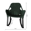 Ver imagem 3 de Kit 2 Cadeiras de Balanço Athenas Corda Náutica Base em Alumínio Preto/verde Musgo