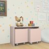 Baú Para Brinquedos Mesa Infantil -Mdf Cor Rosa - 1